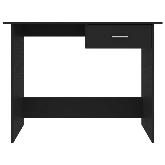 Bureau Noir 100x50x76 cm Bois d’ingénierie – Image 2