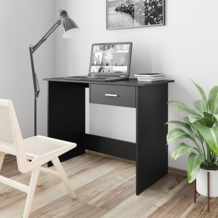 Bureau Noir 100x50x76 cm Bois d’ingénierie