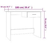 Bureau Chêne sonoma 100x50x76 cm Bois d’ingénierie – Image 5