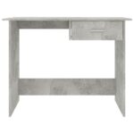 Bureau Gris béton 100x50x76 cm Bois d’ingénierie – Image 2