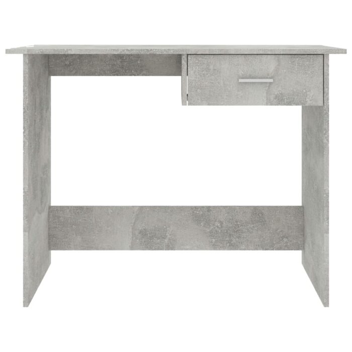 Bureau Gris béton 100x50x76 cm Bois d’ingénierie – Image 2