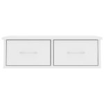 Étagère murale et tiroirs Blanc 60x26x18,5 cm Bois d'ingénierie – Image 2