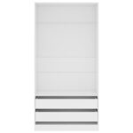 Garde-robe Blanc 100x50x200 cm Bois d'ingénierie – Image 2