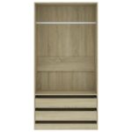 Garde-robe Chêne sonoma 100x50x200 cm Bois d'ingénierie – Image 2
