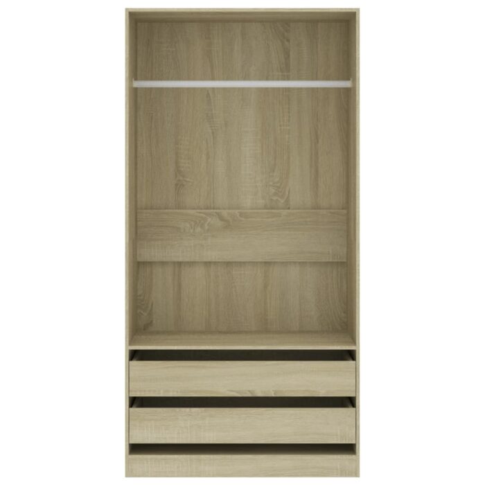 Garde-robe Chêne sonoma 100x50x200 cm Bois d'ingénierie – Image 2