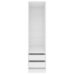 Garde-robe avec tiroirs Blanc 50x50x200 cm Bois d'ingénierie – Image 2
