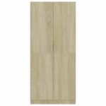 Garde-robe Chêne sonoma 80x52x180 cm Bois d’ingénierie – Image 4