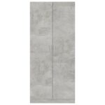 Garde-robe Gris béton 80x52x180 cm Bois d’ingénierie – Image 4