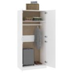 Garde-robe Blanc 90x52x200 cm Bois d’ingénierie – Image 2