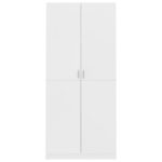 Garde-robe Blanc 90x52x200 cm Bois d’ingénierie – Image 4