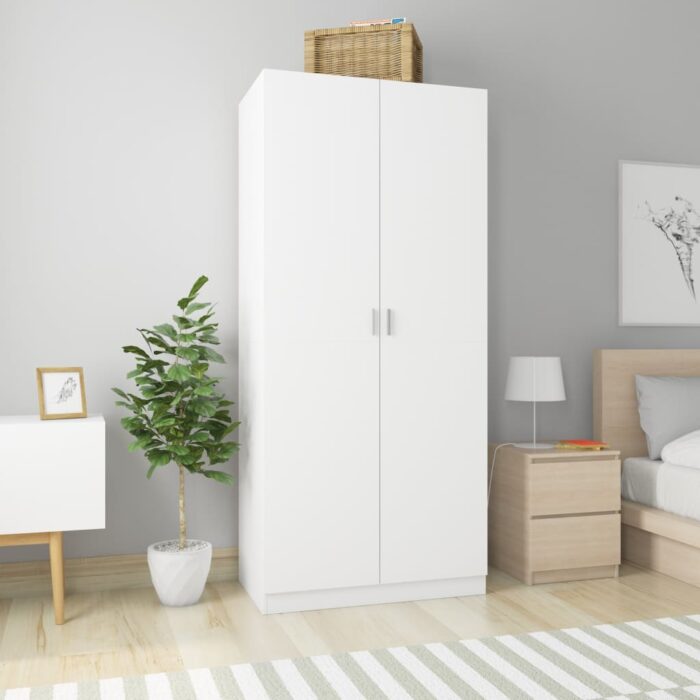 VXL8719883740270_m_en_hd_1.jpg Garde-robe Blanc 90x52x200 cm Bois d’ingénierie – Image 1