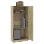 Garde-robe Chêne sonoma 90x52x200 cm Bois d’ingénierie – Image 2