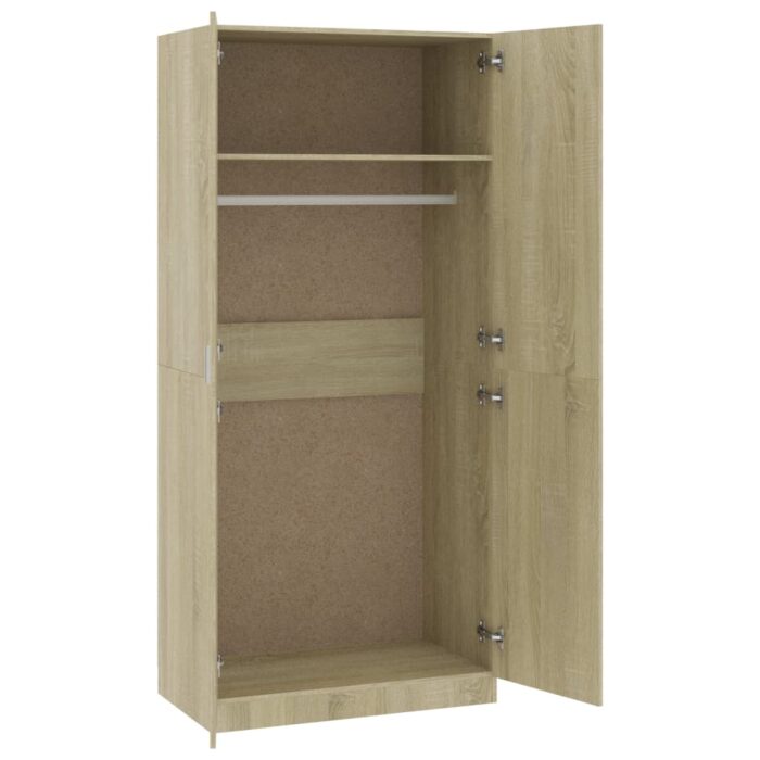 Garde-robe Chêne sonoma 90x52x200 cm Bois d’ingénierie – Image 3