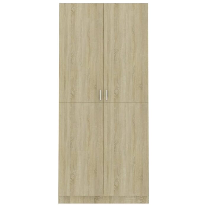 Garde-robe Chêne sonoma 90x52x200 cm Bois d’ingénierie – Image 4
