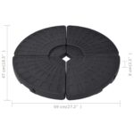 Socle de parasol en forme d'éventail 4 pcs Noir – Image 4