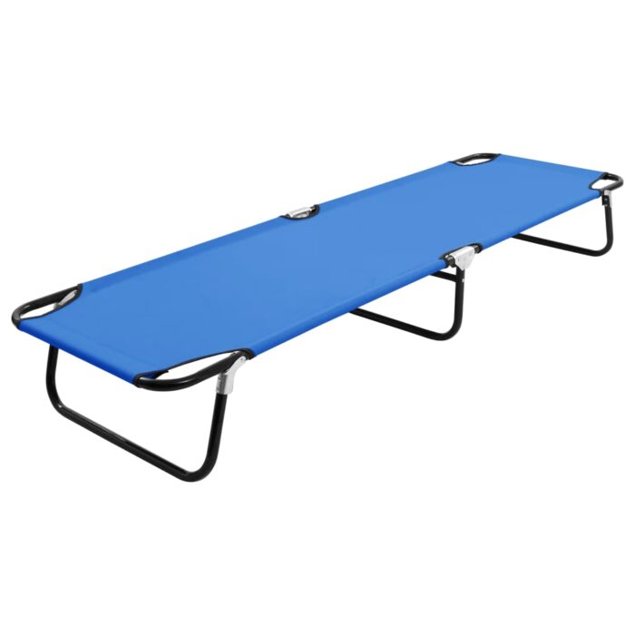 Chaise longue pliable Bleu Acier – Image 1