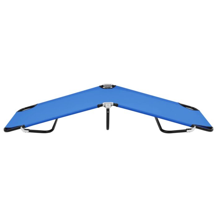 Chaise longue pliable Bleu Acier – Image 2