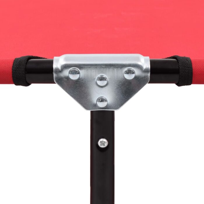 Chaise longue pliable Rouge Acier – Image 6