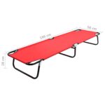 Chaise longue pliable Rouge Acier – Image 8