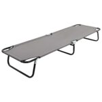 Chaise longue pliable gris Acier