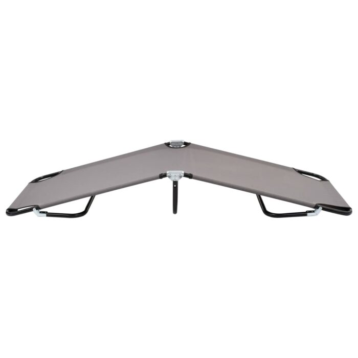 Chaise longue pliable gris Acier – Image 2