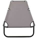 Chaise longue pliable gris Acier – Image 4
