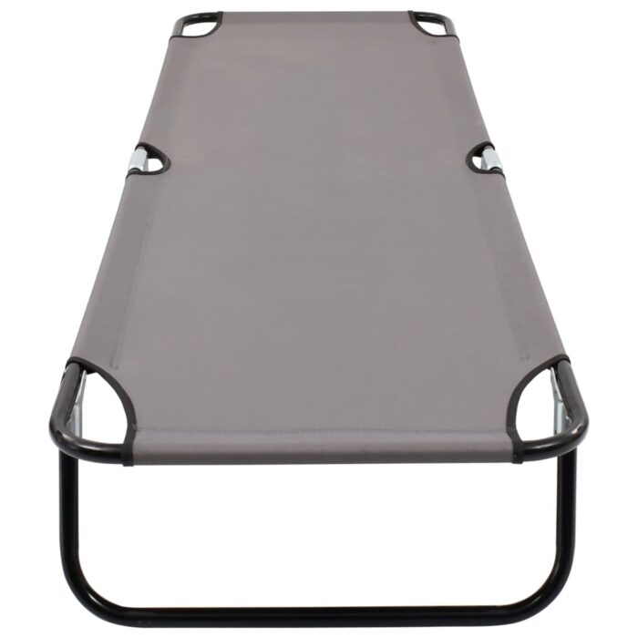 Chaise longue pliable gris Acier – Image 4