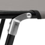 Chaise longue pliable gris Acier – Image 7
