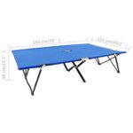 Chaise longue pliable 2 places Bleu Acier – Image 7