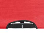 Chaise longue pliable 2 places rouge Acier – Image 4