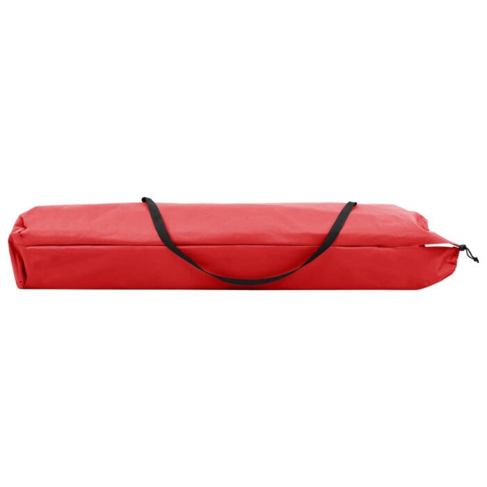 Chaise longue pliable 2 places rouge Acier – Image 6
