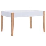 Ensemble de table et chaises pour enfants 3 pcs Noir et blanc – Image 5