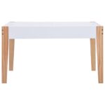 Ensemble de table et chaises pour enfants 3 pcs Noir et blanc – Image 6