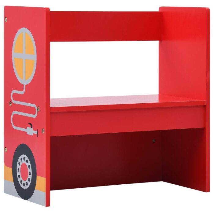 Jeu de table et chaises d'enfants 3 pcs Camion de pompiers Bois – Image 11
