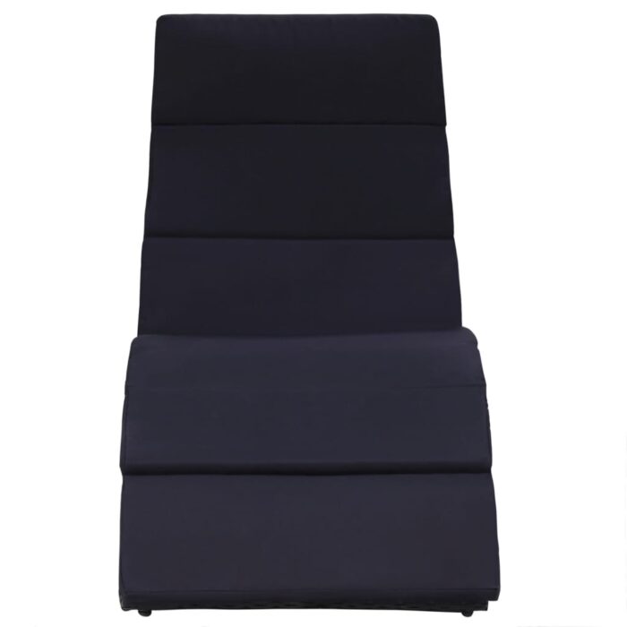 Transat avec coussin Résine tressée Noir – Image 2