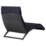 Transat avec coussin Résine tressée Noir – Image 3