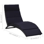 Transat avec coussin Résine tressée Noir – Image 6