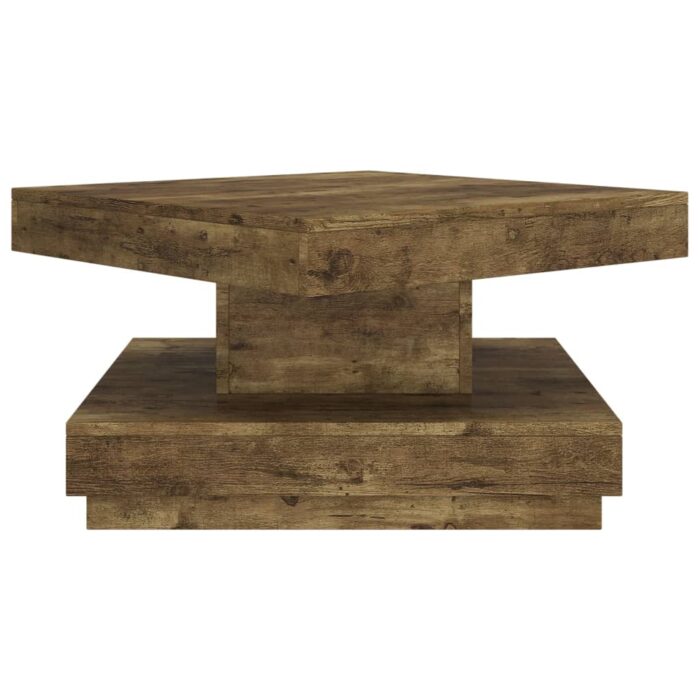 Table basse Marron foncé 60x60x35 cm MDF – Image 2
