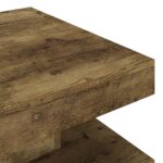 Table basse Marron foncé 60x60x35 cm MDF – Image 3