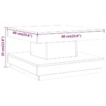 Table basse Marron foncé 60x60x35 cm MDF – Image 4
