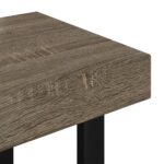 Table basse Gris et noir 90x45x40 cm MDF et fer – Image 3