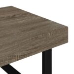 Table basse Gris et noir 120x60x40 cm MDF et fer – Image 3