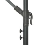 Parasol de jardin en porte-à-faux et lumières LED mât en acier – Image 6