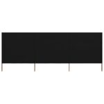 Paravent 3 panneaux Tissu 400 x 160 cm Noir