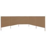 Paravent 5 panneaux Tissu 600 x 80 cm Taupe – Image 2