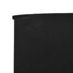 Paravent 5 panneaux Tissu 600 x 120 cm Noir – Image 3