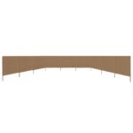 Paravent 9 panneaux Tissu 1200 x 120 cm Taupe – Image 2