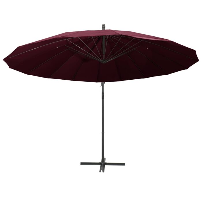 Parasol suspendu avec poteau bordeaux 3 m – Image 3