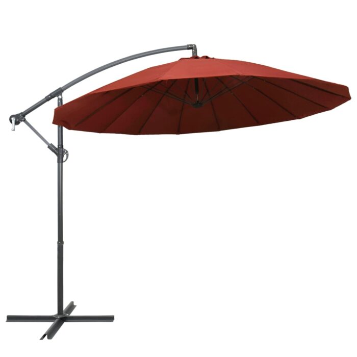 Parasol suspendu avec poteau terre cuite 3 m – Image 1