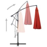 Parasol suspendu avec poteau terre cuite 3 m – Image 4
